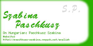 szabina paschkusz business card